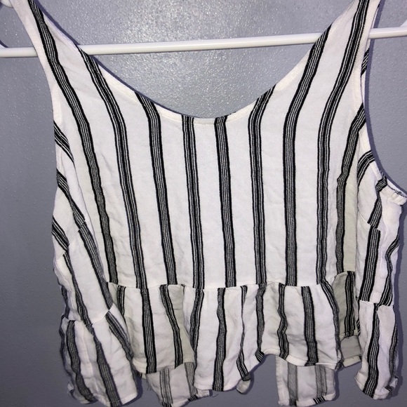 LA Hearts black and white stripped tank top - Picture 3 of 4